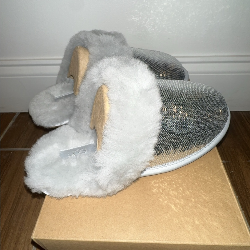 Cozy Gray Fur Ugg Slippers